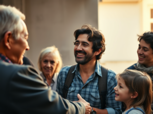 creami-un-immagine-di-un-figlio-che-incontra-la-famiglia